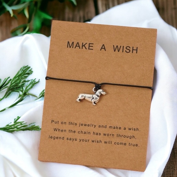 Jewelry - Wag Your Wishes: Adorable Dachshund Wish Bracelet! NWT Friendship Charm Bracelet